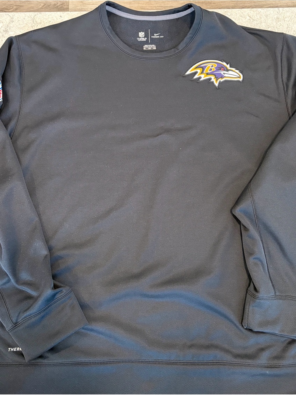 Baltimore Ravens Nike On Field Apparel Therma Fit Black Long-Sleeve Performance